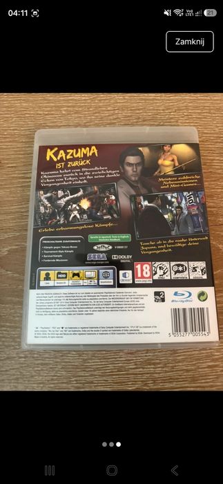Yakuza 3 Gra PlayStation 3 PS3