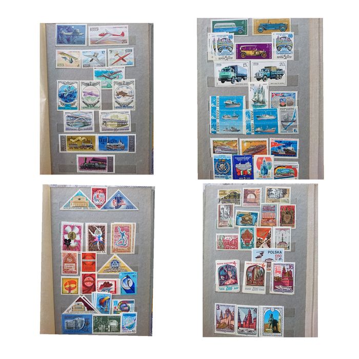 Альбом марок на тему олимпийские игры, космос, города, выставки.