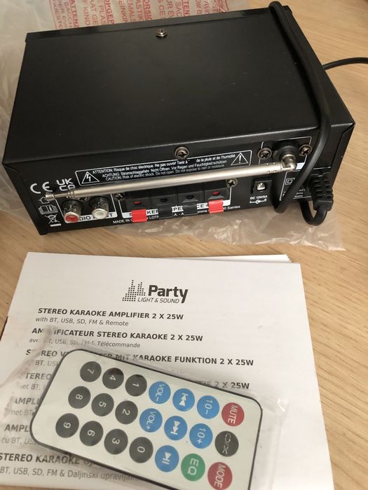 Amplificador karaoke com bluetooth