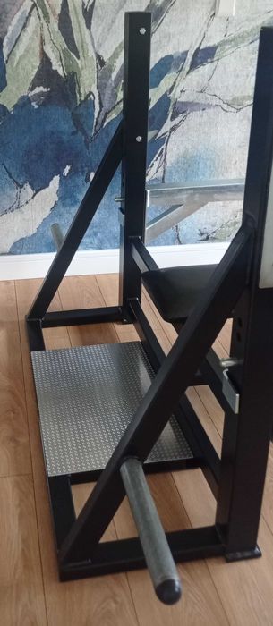 Ławka treningowa płaska olimpijska z asekuracją  SIŁOWNIA