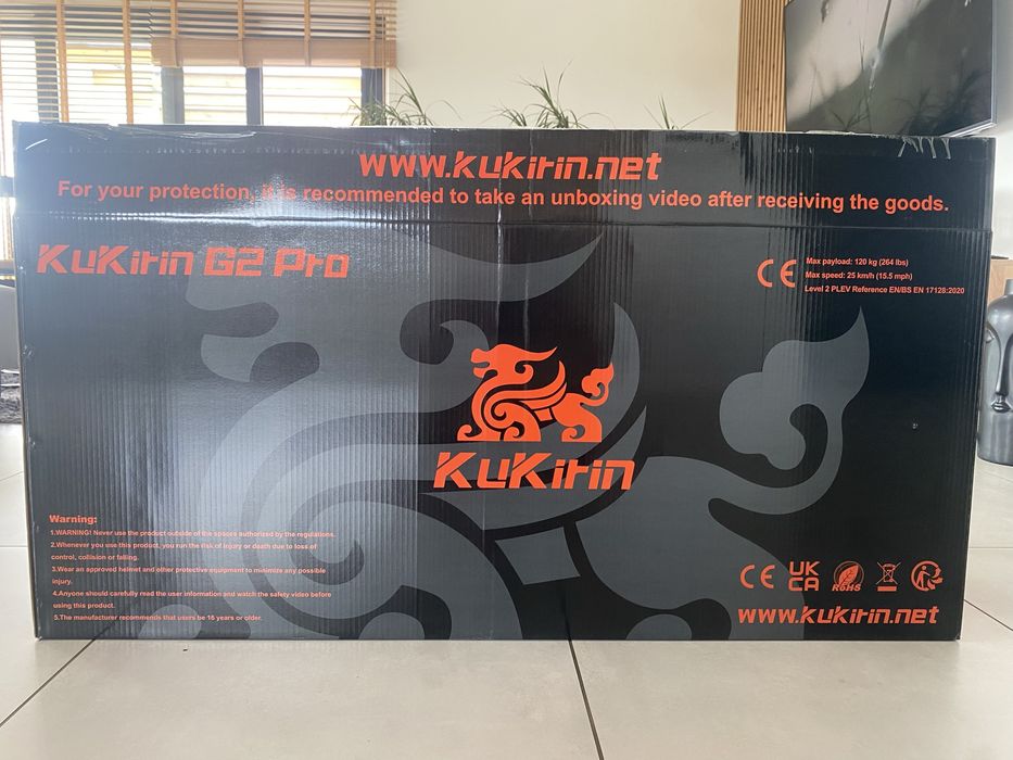 Pudełko z hulajnogi Kukirin G2 Pro