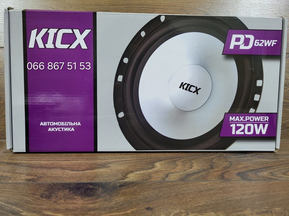 Мідбаси 16см Kicx PD 62WF /динаміки в авто/колонки/120Вт