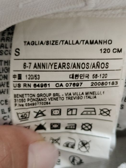 Calções brancos Benetton