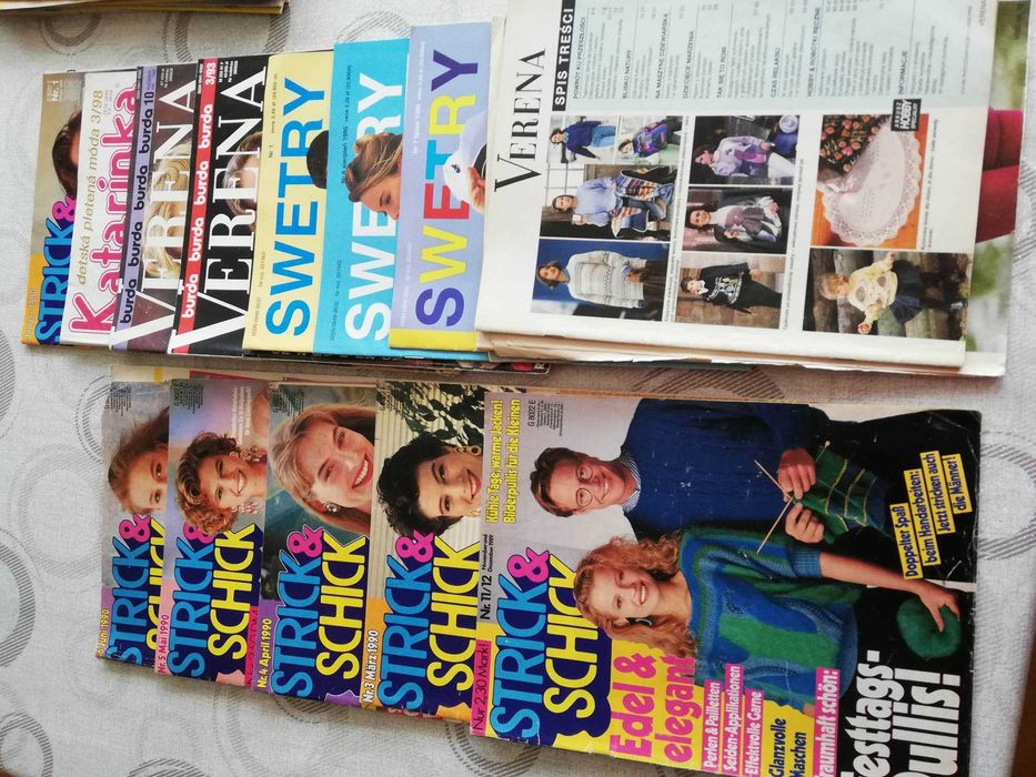 Gazety niemieckie, robótki, Verena, Katarinka, 13 sztuk