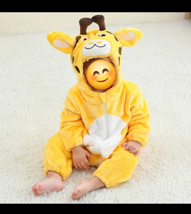 Fato de girafa usado 1x