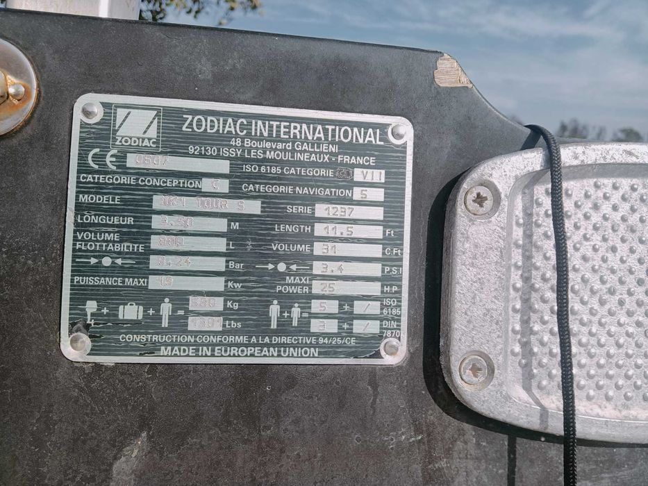 Zodiac MK1 + motor Yamaha 15cv 2T + rodas Matc