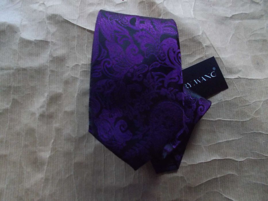 BARRY WONG Premium, Designerski, Nowy Krawat - Jedwab USA