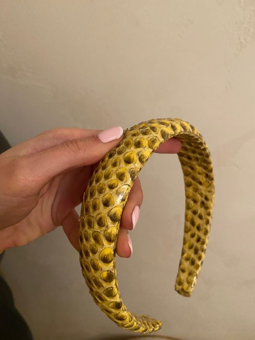 Роскошные дизайнерские обручи для волос из кожи питона