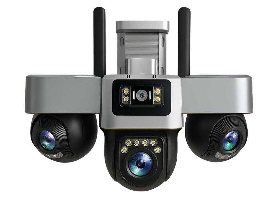 Тройная Wifi камера видеонаблюдения с PTZ боковыми линзами SC30