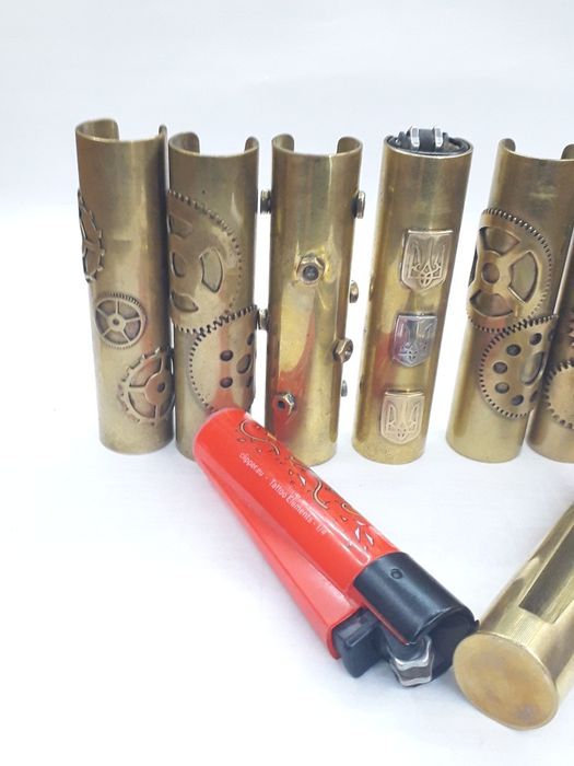 Зажигалка clipper корпус металлическая стимпанк Hendmei. Art.