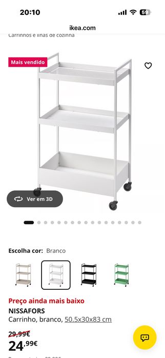 Carrinho de metal NISSAFORS do Ikea!!
