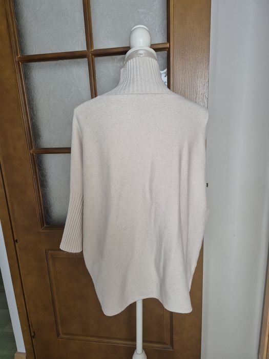 Sweter półgolf kremowy L