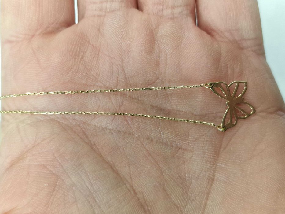 Złoty łańcuszek damski/ 585/ 1.10 gram/ 42cm/ nowoczesny/ od YES