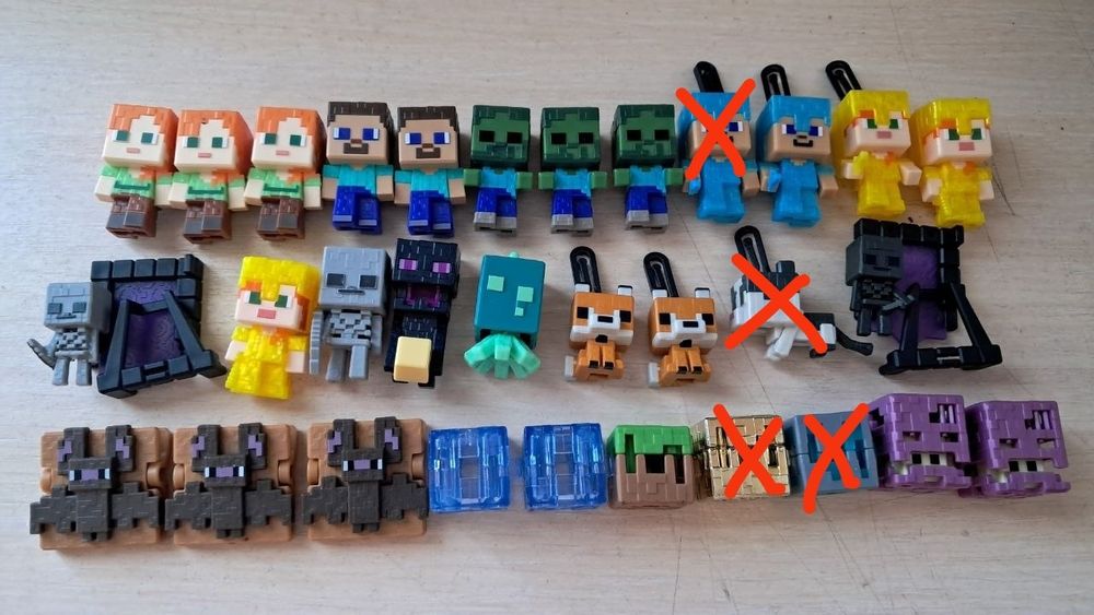 Фігурки kinder joy Minecraft продаж, або обмін на • блок слизу
• синій кріпер