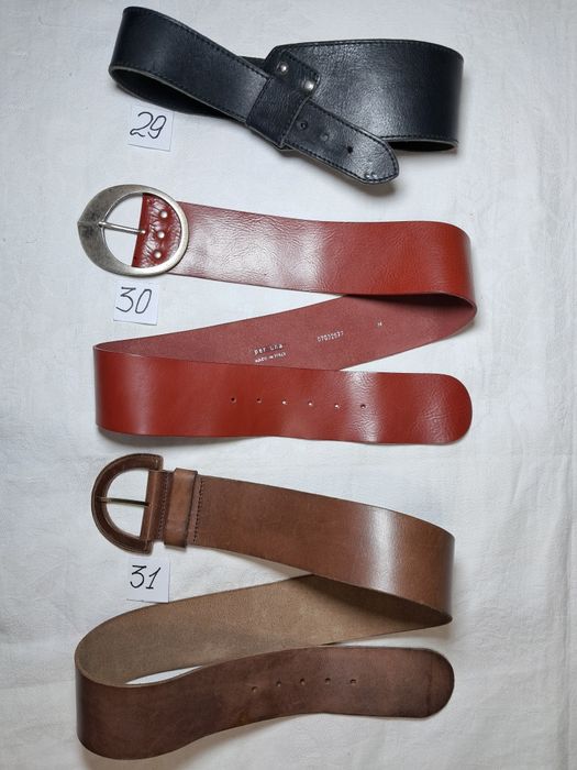 Ремені натуральна шкіра  широкі.