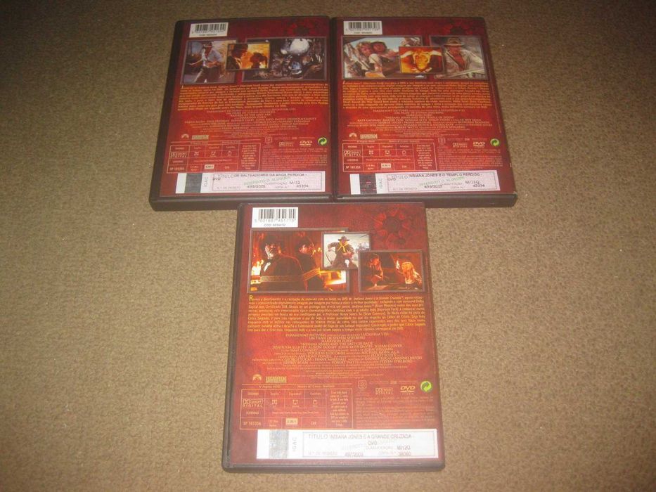 Trilogia em DVD "Indiana Jones" com Harrison Ford