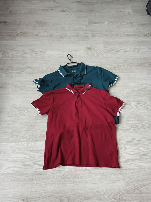 Dwie koszulki polo męskie