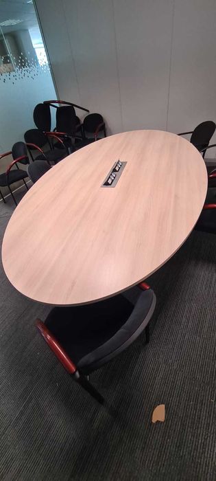 Stół konferencyjny multimedialny 275 x 160 cm dąb sonoma