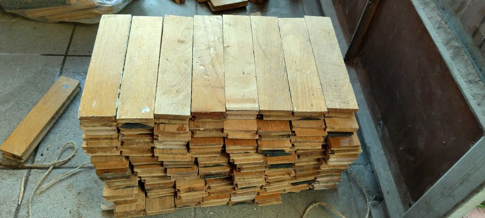 Klepki z demontażu parkietu dębowego 22 x 45 x 200