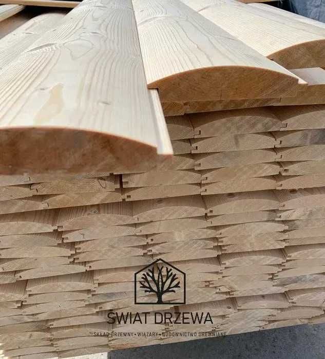 Deska elewacyjna półbal 27x134mm świerkowa AB