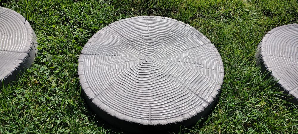 Pieńki betonowe imitacja plastrów drewna -do ogrodu na ścieżkę