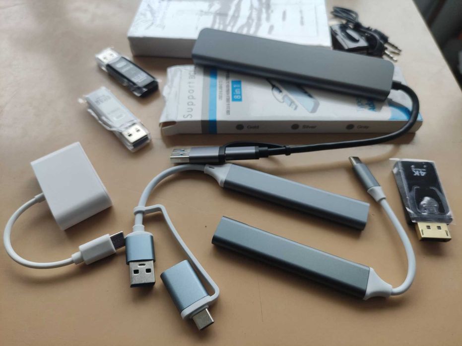 Переходник хаб адаптер USB на ноутбук телефон разветвитель картридер