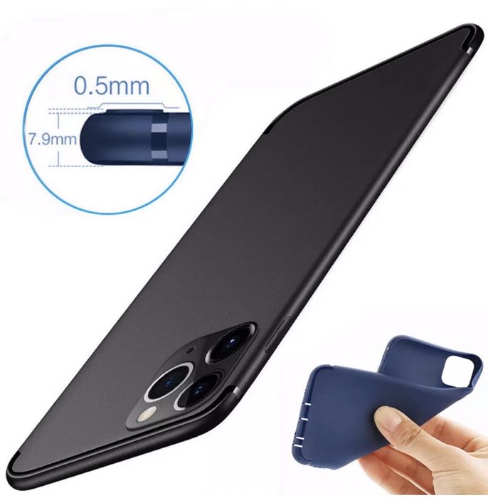 Capa em borracha de Silicone ultra-fina para iPhone 11 Pro Max - Nova