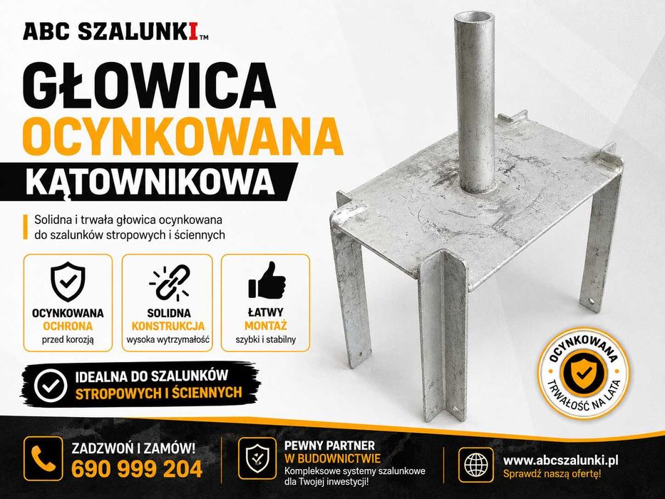 Głowica ocynkowana korona do podpór stropowa strop