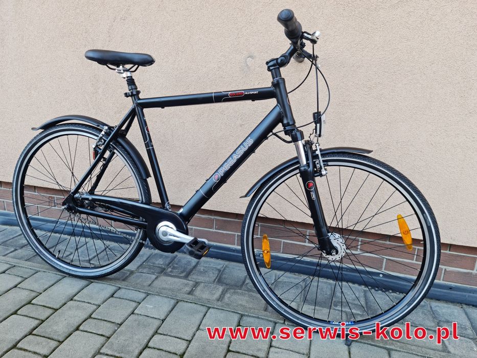 Rower męski miejski CROSSOWY PEGASUS koła 28 SHIMANO NEXUS aluminium
