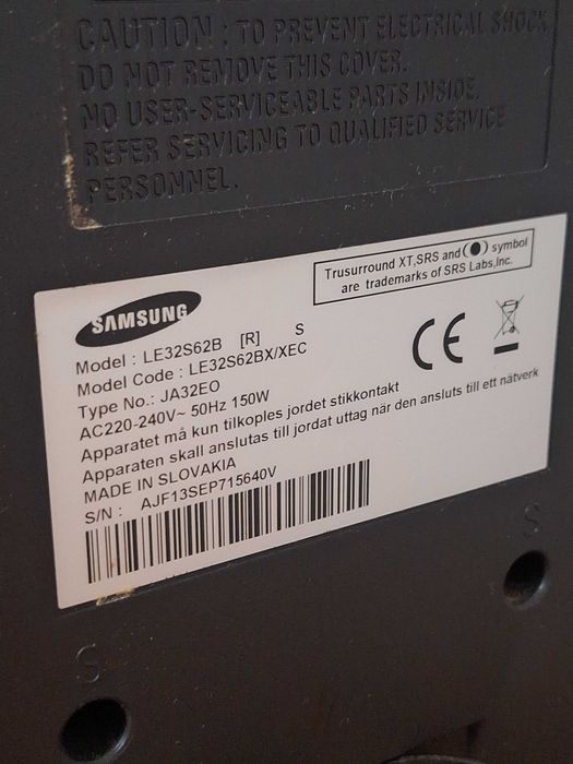 Televisão Samsung a funcionar perfeitamente. 32 polegadas