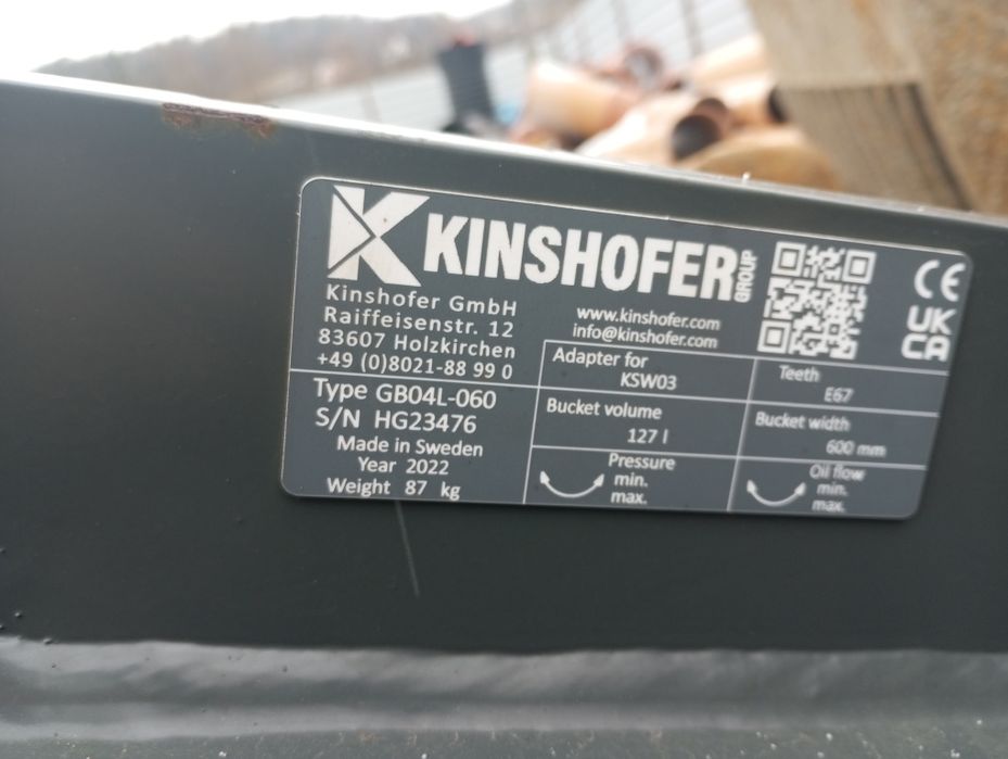 Łyżka lehnhof ms03, orginał kinshofer, 60 cm,do koparki 3 tony