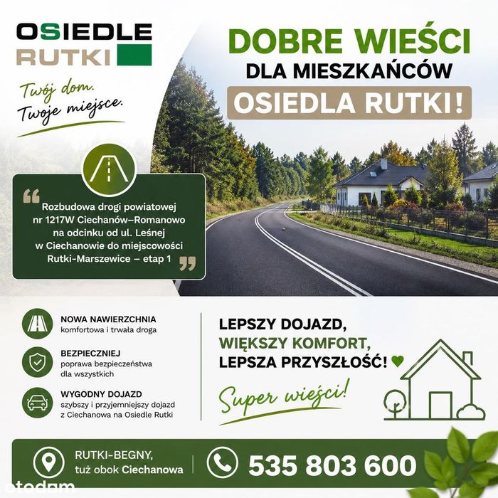 Domy - stan deweloperski | 52–152 m² |działki 500–700 m2|różne ceny