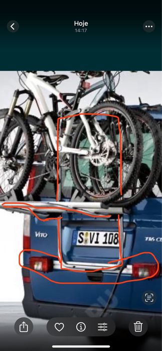 Porta bicicletas Mercedes com chaves