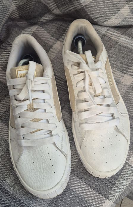 Кроссовки Puma Cali gold and white trainers