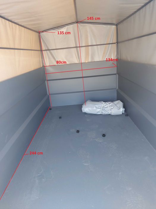 Reboque 2 eixos com travão