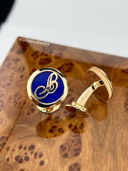 Запонки Breguet Оригинал ref 9903.BA.LS Желтое золото