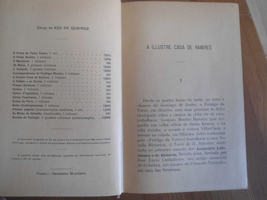 A Ilustre Casa de Ramires de Eça de Queiroz (1912)
