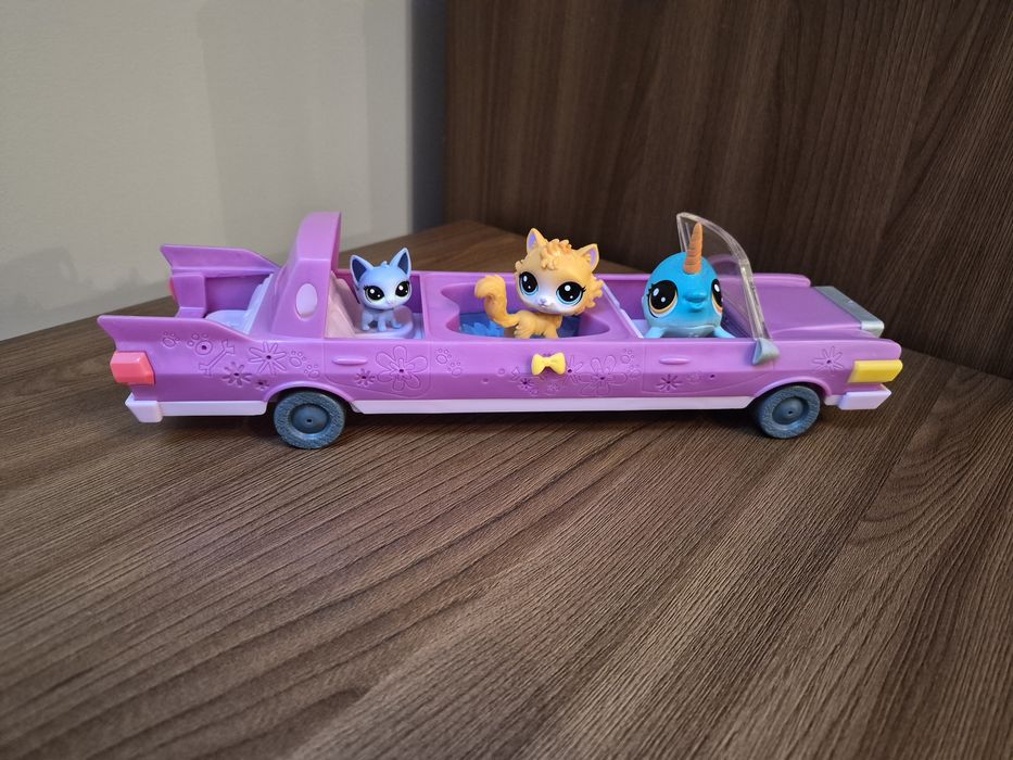 Samochód + figurki LPS, Petshopy, littlest pet shop