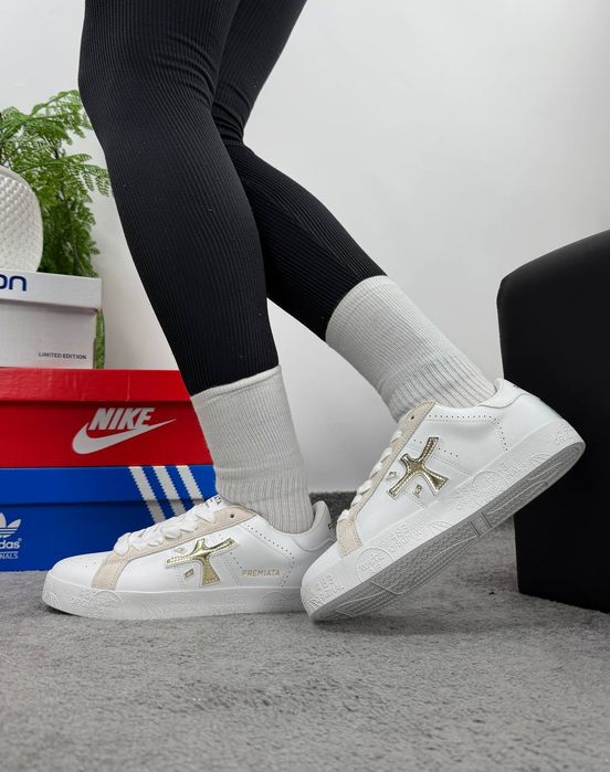 Кросівки Premiata Steven White - Beige premium | Кроссовки жіночі
