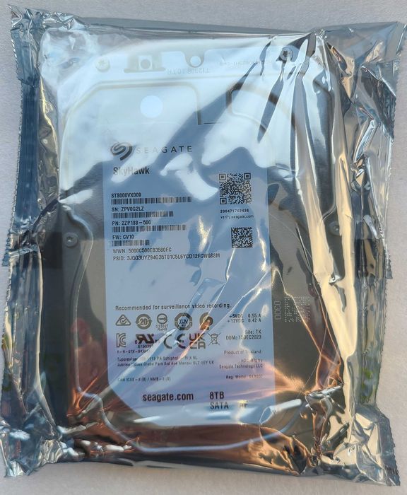 Жорсткий диск 8TB HDD Seagate SkyHawk Surveillance ST8000VX009