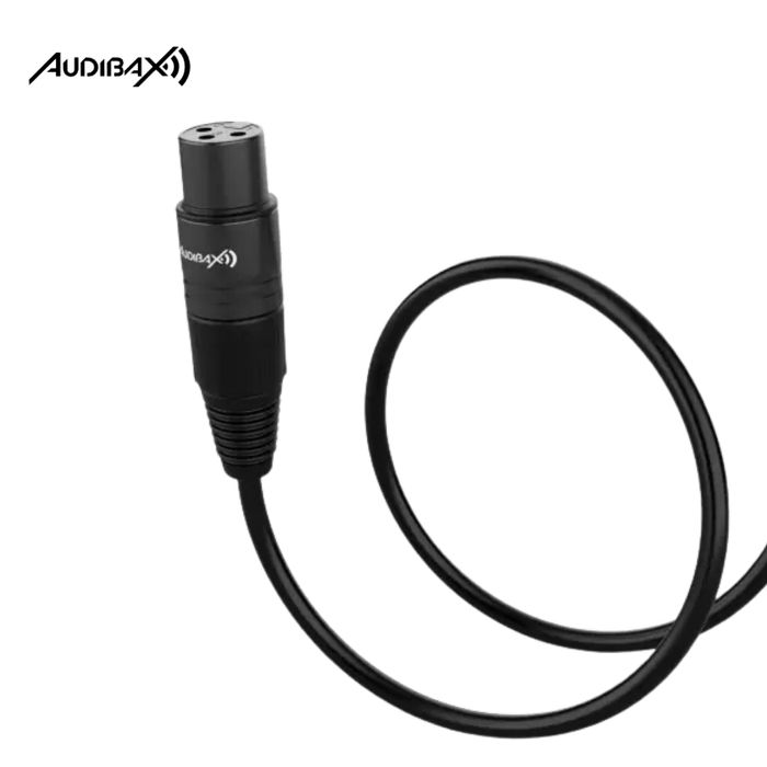 Audibax Silver Black Cabo DMX 3 pinos 1 metro