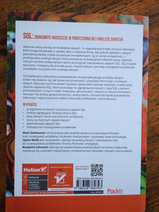 SQL Analiza danych za pomocą zapytań. Wydanie II. Warsztaty praktyczne
