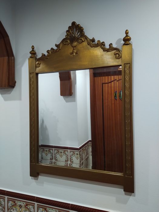 Espelho com moldura Vidro Vizel casa quarto apartamento vivenda carro