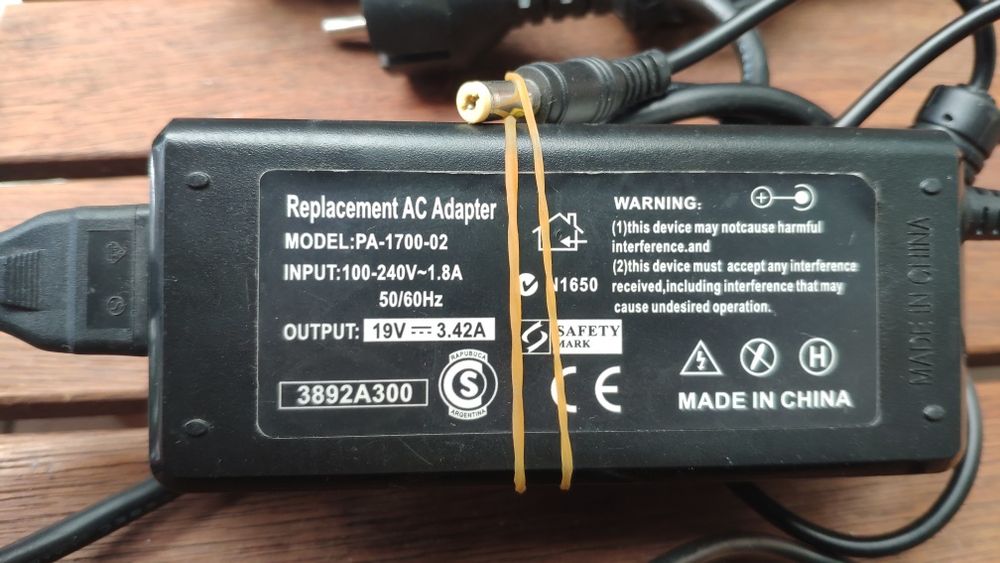 Transformador para PC portátil adaptador fonte alimentação carregador