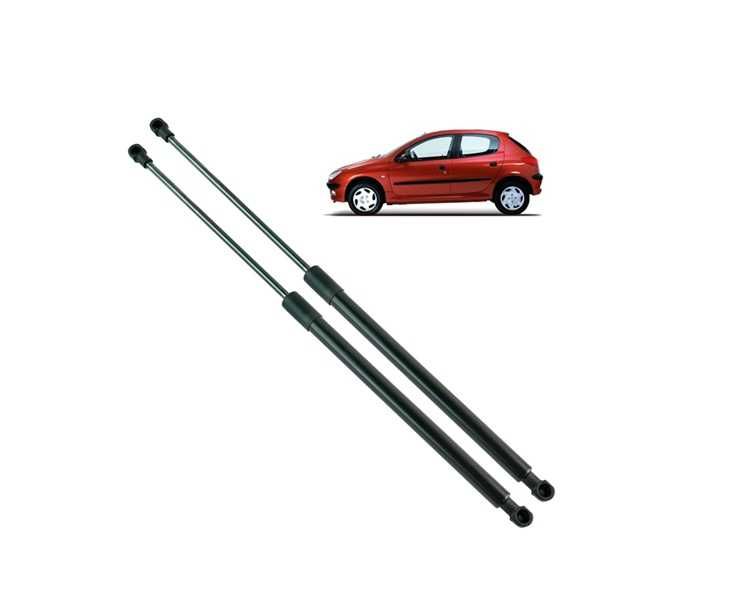 Kit 2 amortecedores tampa mala Peugeot 206 de 1998 à 2013 - 510mm x 360N Novos