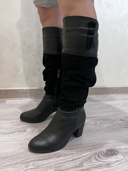 Зимові сапожки шкіряні