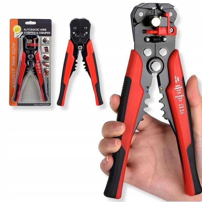 ŚCIĄGACZ IZOLACJI KABLI PRZEWODÓW Automatyczny Zaciskarka 0,2 - 5 mm