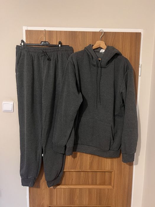Dres męski, zestaw, nowy , szary, rozmiar xl