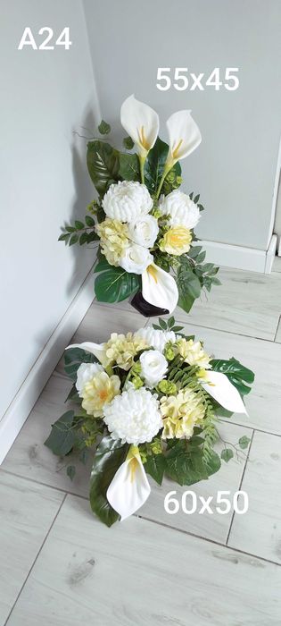 Komplet nagrobny chryzantema i kalia