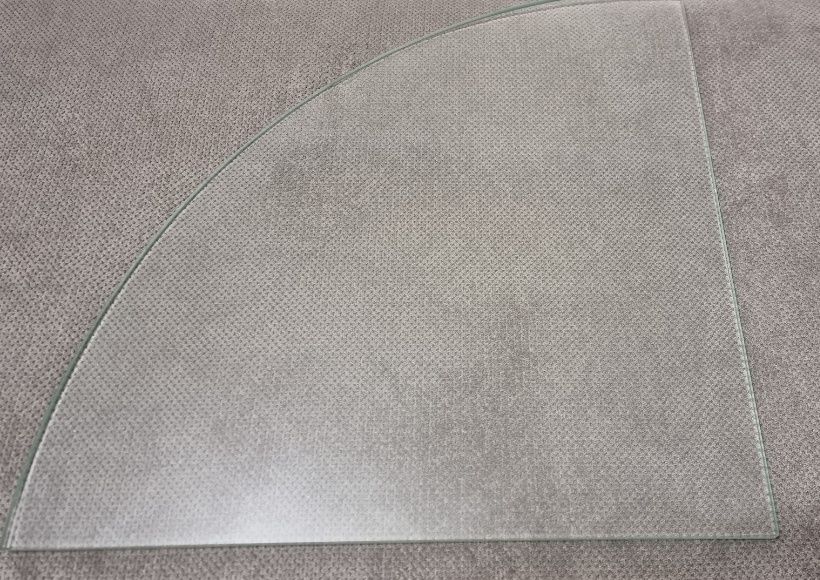 Półka szyba półokrągła narożna hartowana 5mm 30x30cm